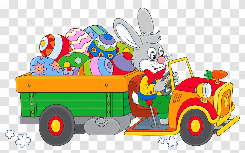 Easter Bunny Egg Decorating Clip Art - Mode Of Transport Transparent PNG