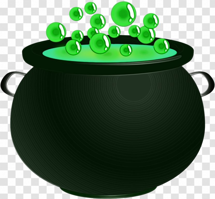 Cauldron Witchcraft Magic Potion Boiler - Watercolor - Legume Plant Transparent PNG