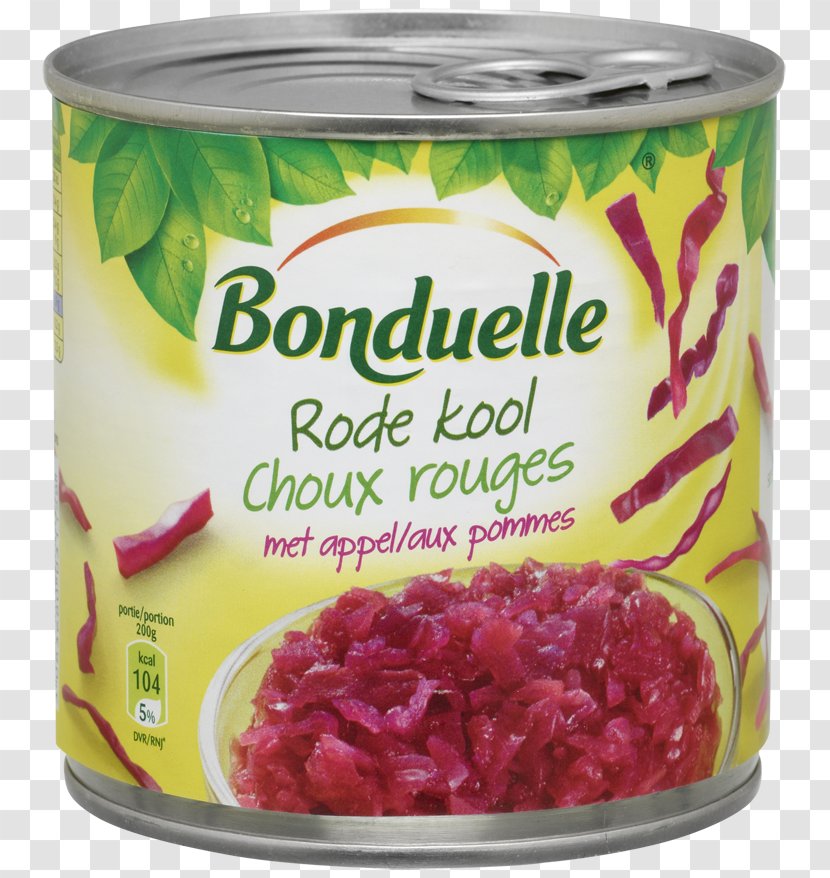 Red Cabbage Vegetarian Cuisine Bonduelle Food Canning - Apple Transparent PNG