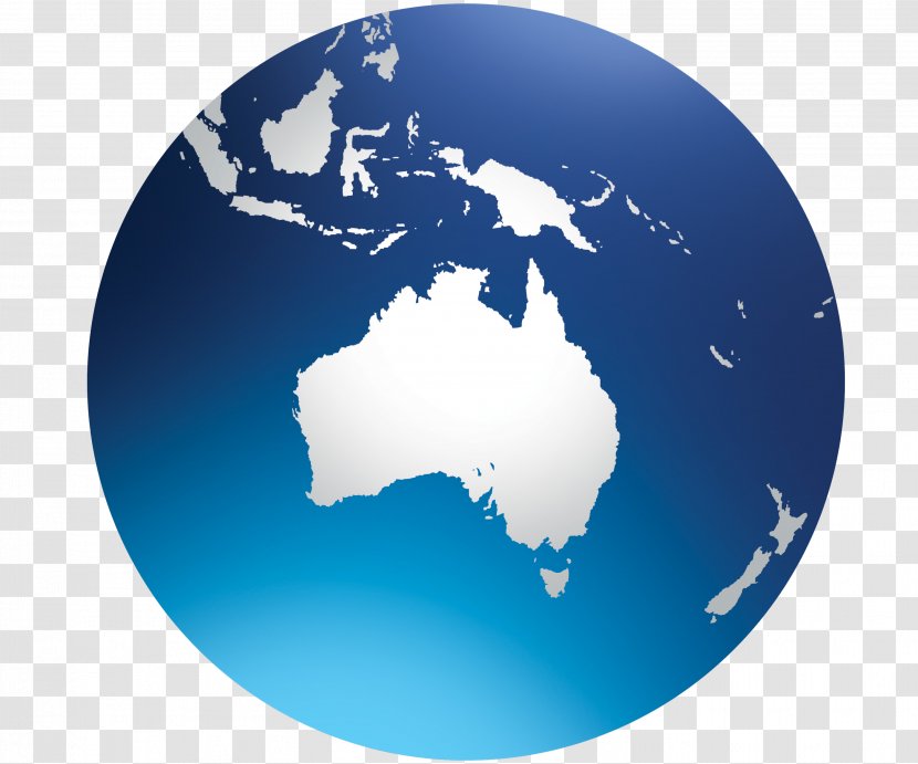 Globe World Map Australia - Sms Spoofing Transparent PNG