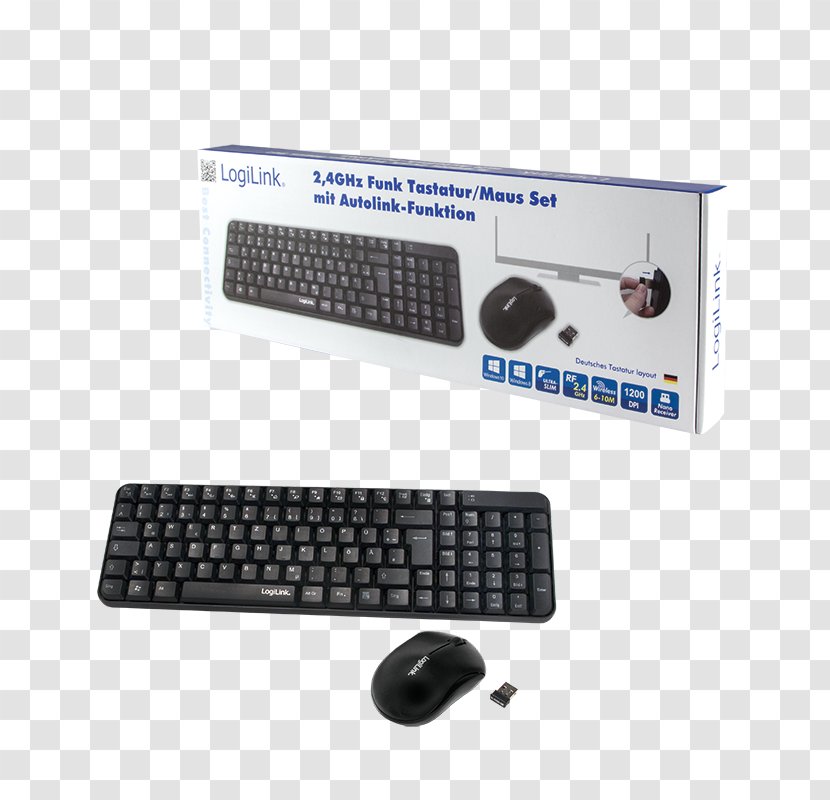 Computer Keyboard Mouse Laptop Wireless USB - Mats - Funk Transparent PNG