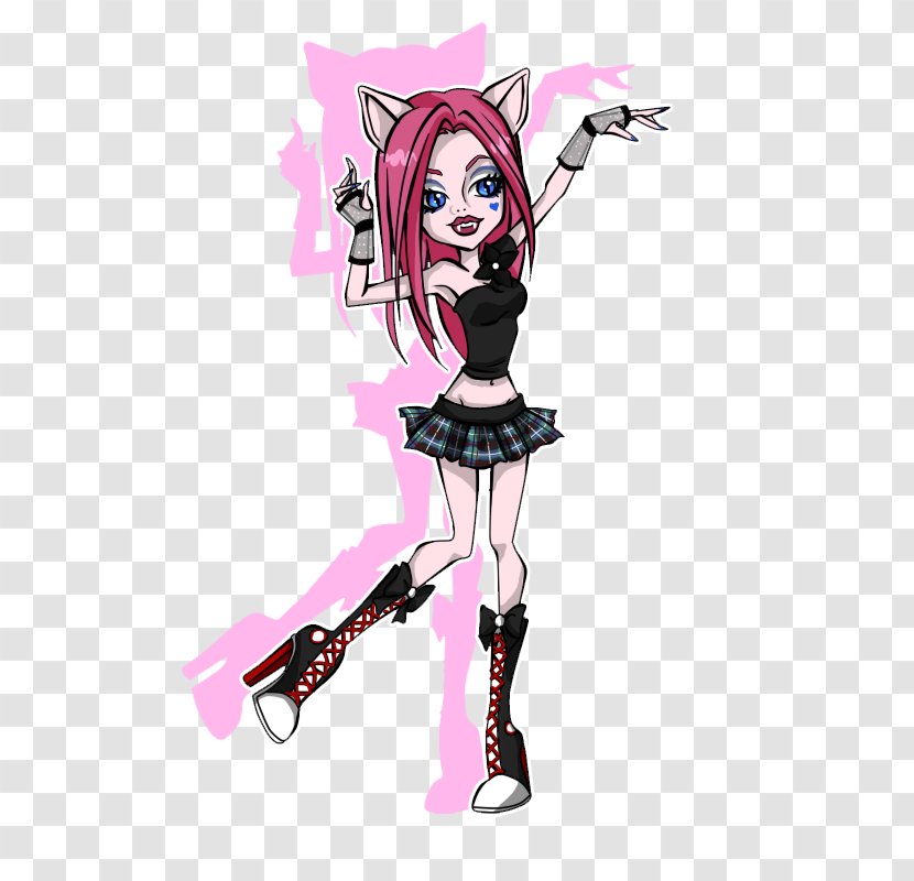 Draculaura OOAK Doll Monster High - Cartoon - People Shadow Transparent PNG