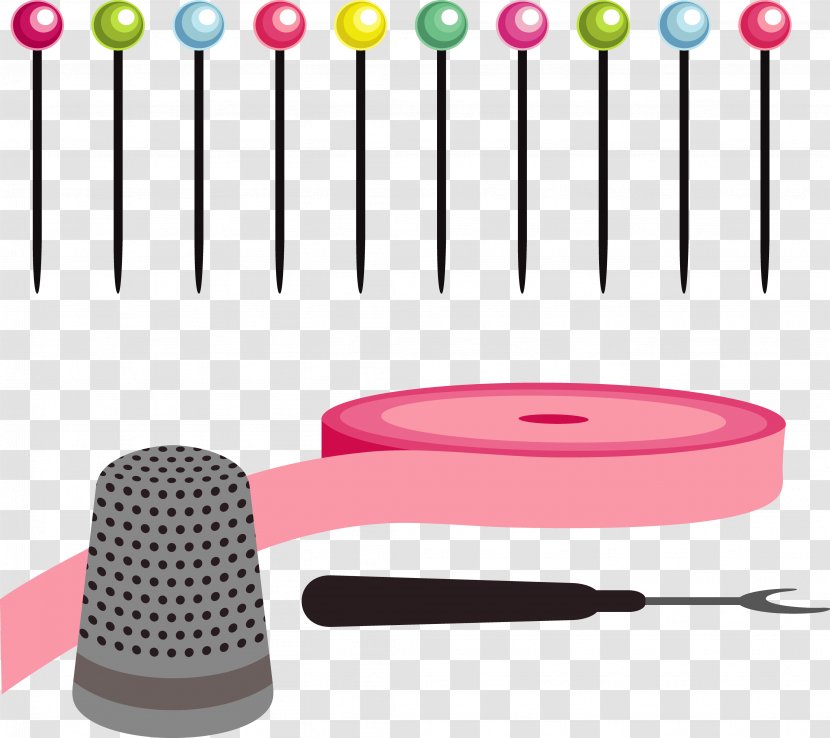 Pin Clip Art - Pink - Decorated With Transparent PNG