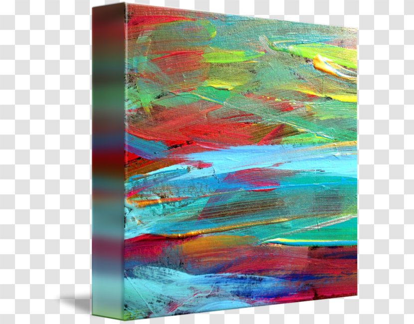 Acrylic Paint Modern Art Rectangle Resin - Magenta Transparent PNG