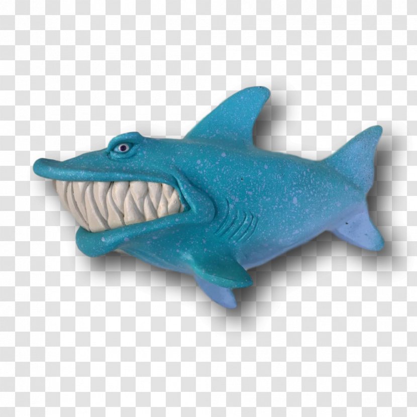 Shark Turquoise - Hand-painted Fish Transparent PNG