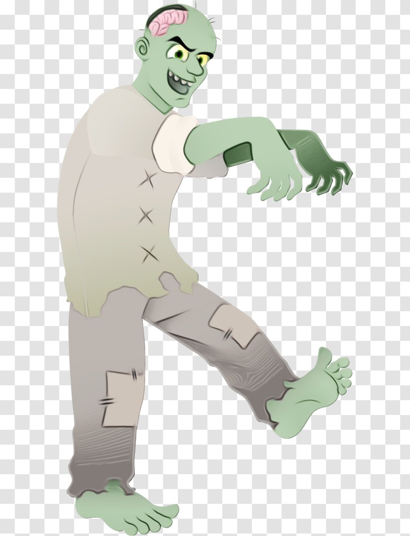 Zombie Cartoon - Walk - Animation Muscle Transparent PNG
