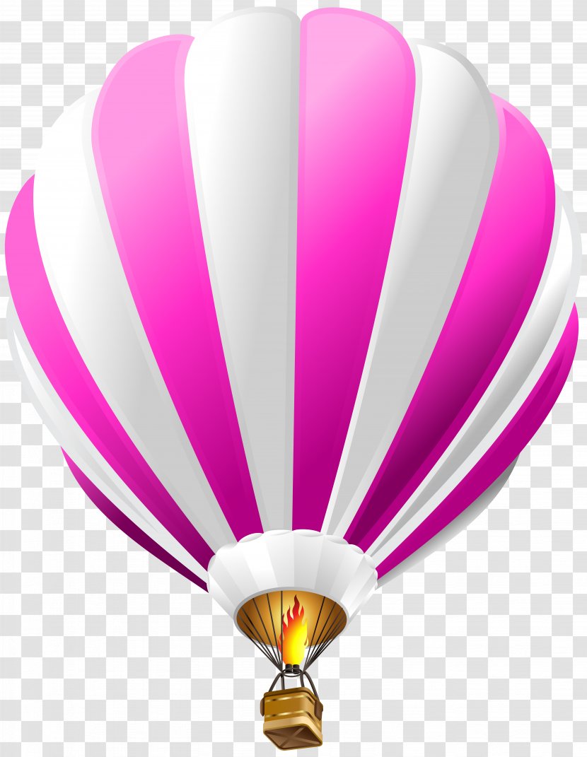Hot Air Balloon Flight Airplane Clip Art - Pink Transparent Image Transparent PNG
