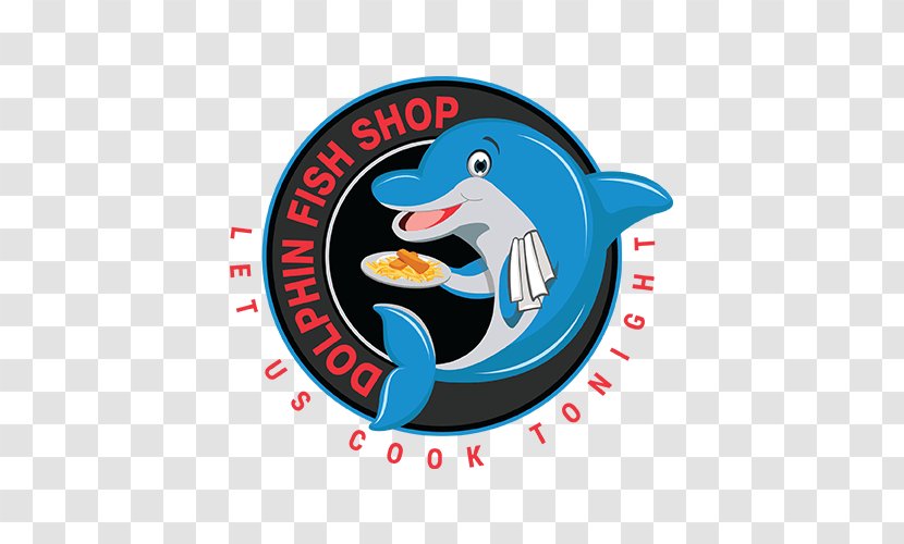 Dolphin Fish Shop & Take Away And Chips Logo Take-out Transparent PNG