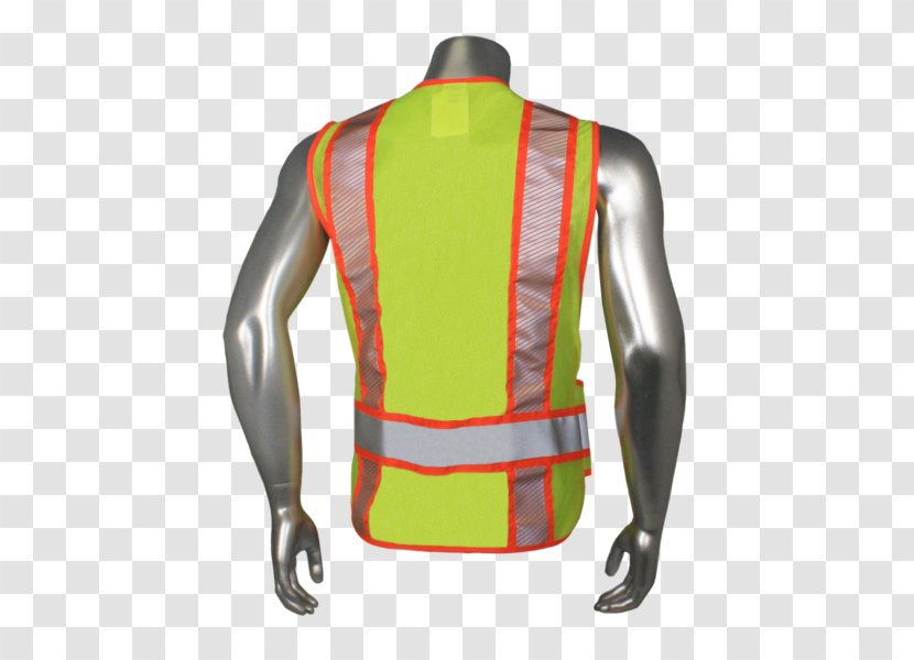 Gilets High-visibility Clothing T-shirt Sleeveless Shirt - Yellow - Safety Vest Transparent PNG