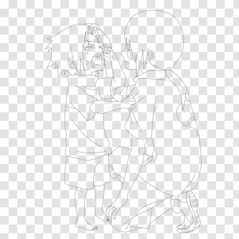 Sasuke Uchiha Drawing Sketch Line Art - Heart - Ackerman Vector Transparent PNG