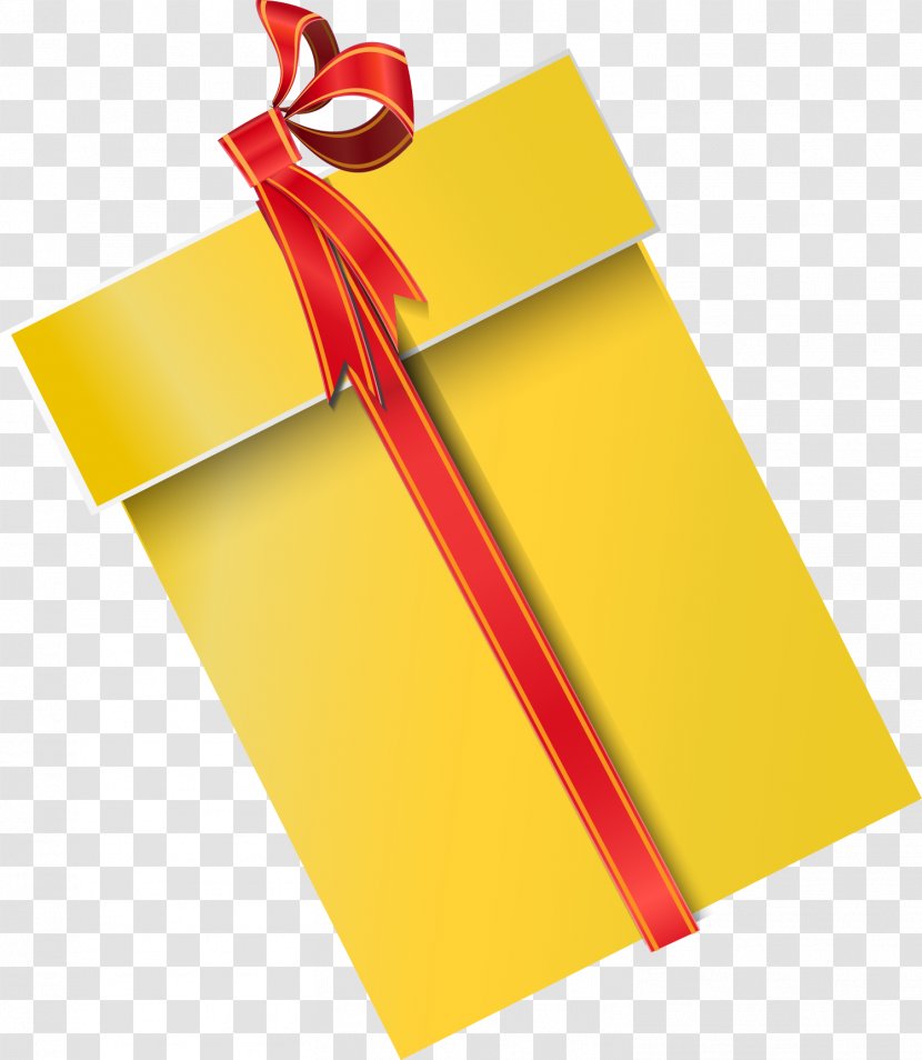 Yellow Shoelace Knot - Hand Drawn Gift Box Bow Transparent PNG
