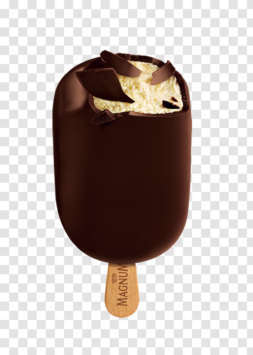 Chocolate Ice Cream Truffle Magnum - Dessert Transparent PNG