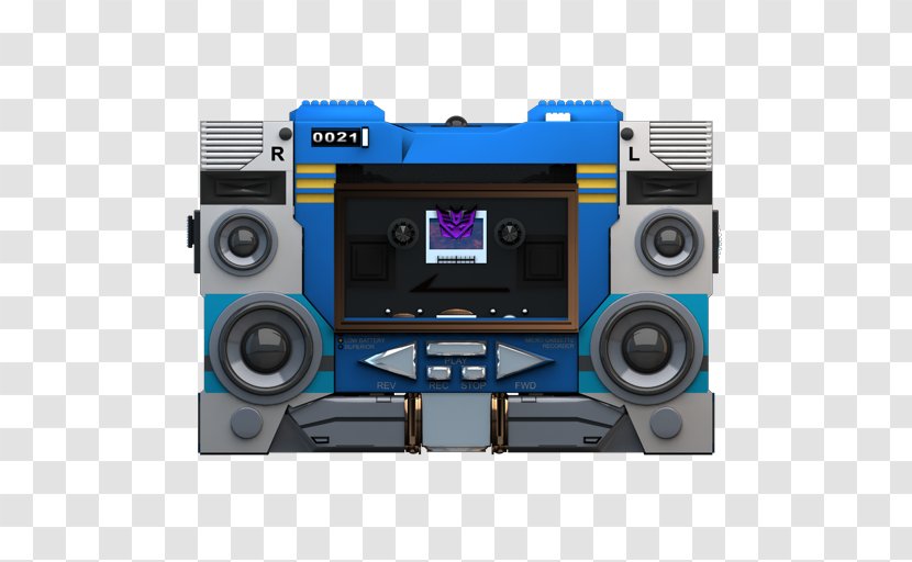 Sound Boombox Multimedia Media Player - Transformers - Soundwave No Tape Front Transparent PNG