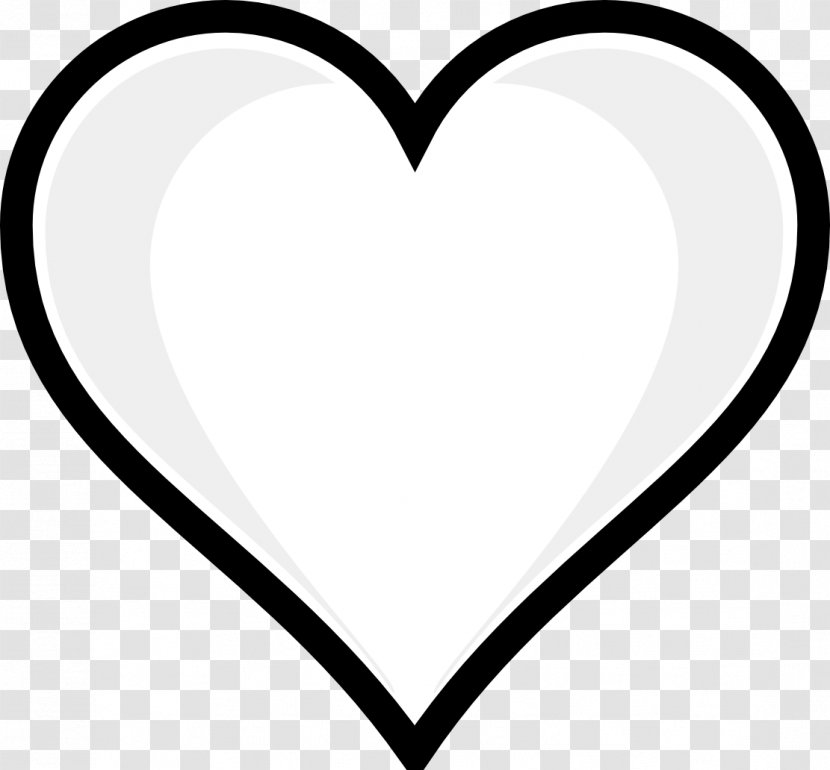 Heart Black And White Valentine's Day Clip Art - Cartoon - Drawings Transparent PNG