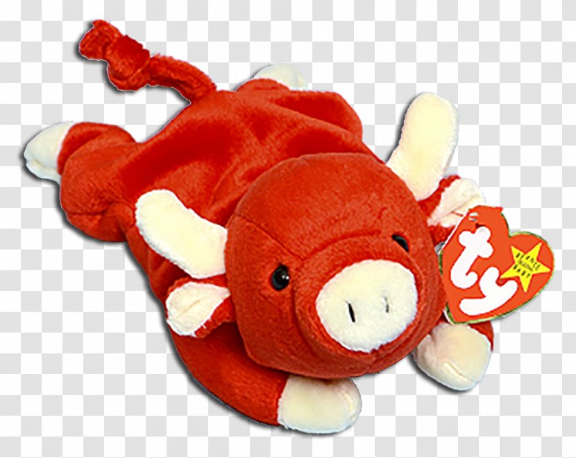 Plush Cattle Stuffed Animals & Cuddly Toys Beanie Babies Red Bull - Silhouette - Dog Transparent PNG