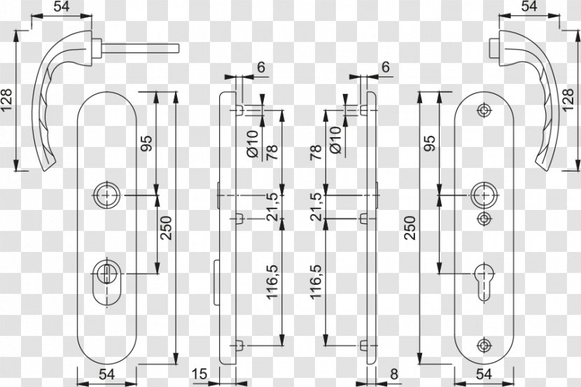 Door Handle Schutzbeschlag Hoppe Group Schließzylinder - Flower Transparent PNG