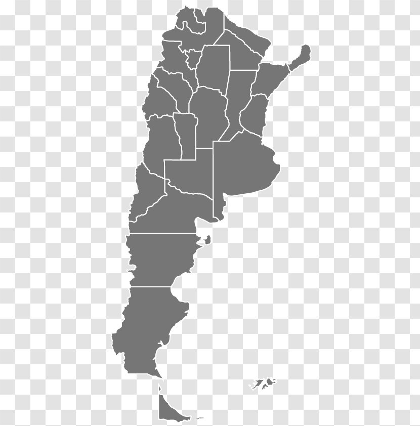 Argentina Blank Map - Monochrome Photography Transparent PNG