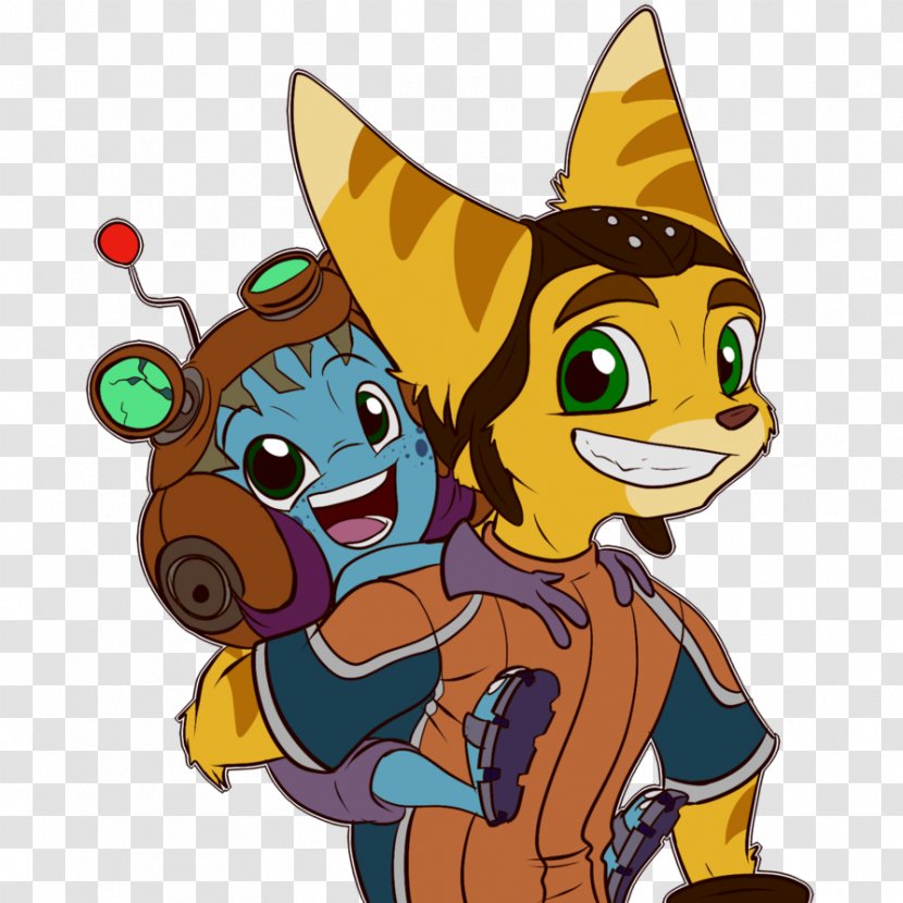 Ratchet & Clank: All 4 One Insomniac Games Art - Tail - Clank Transparent PNG