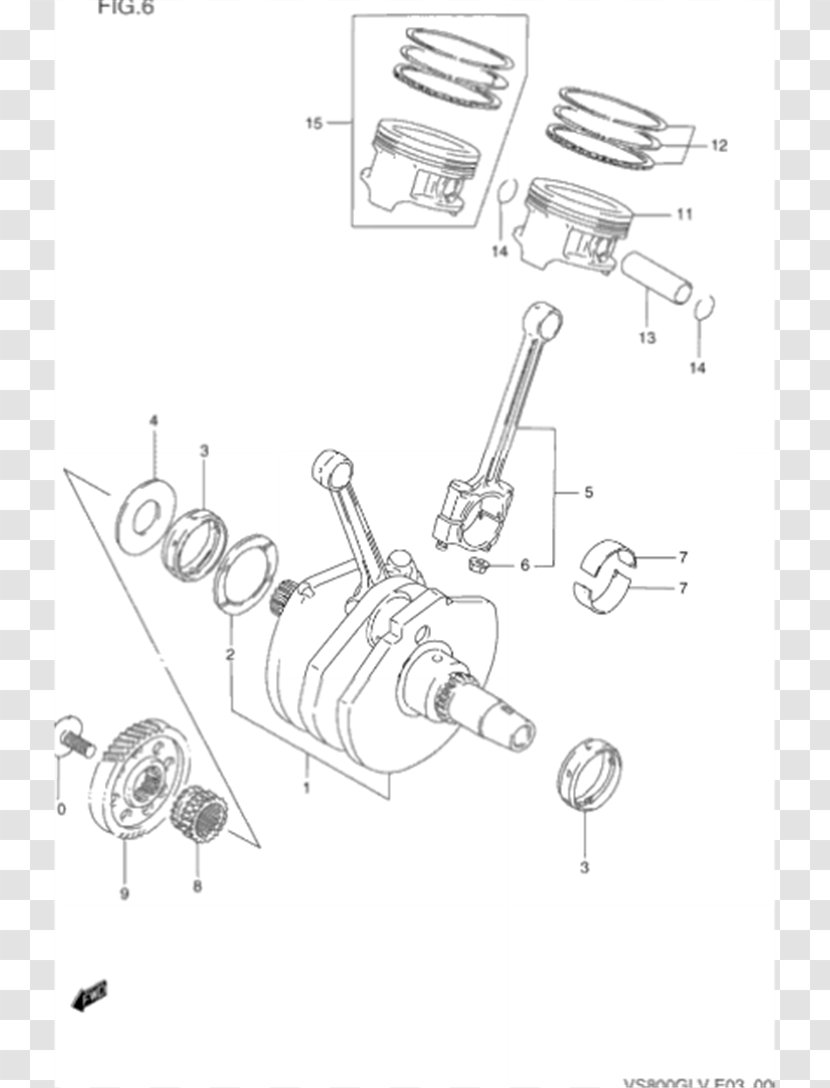 Suzuki Car Motorcycle Crankshaft Engine - Crankpin Transparent PNG