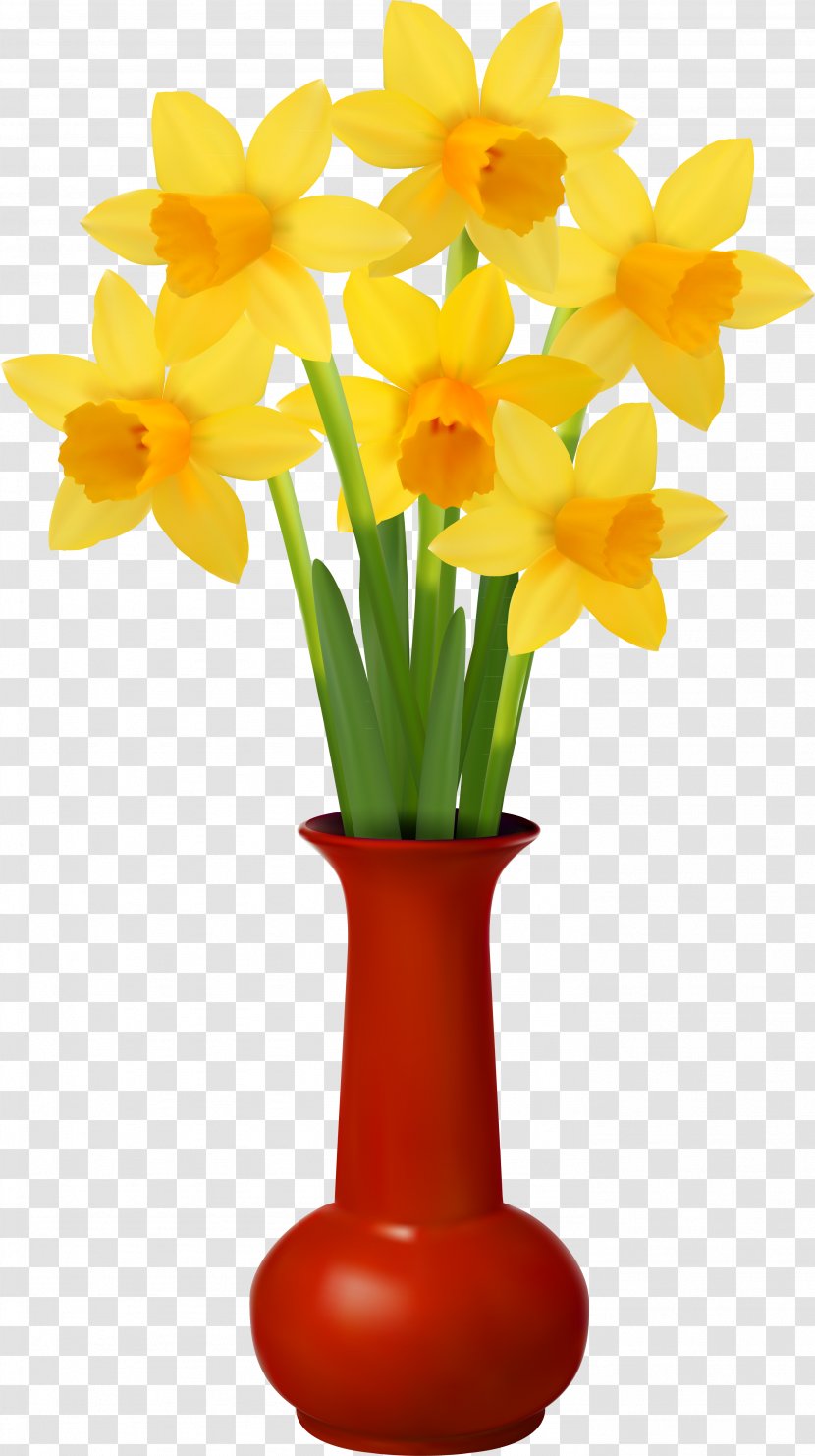 Vase Daffodil Flower - Narcissus Transparent PNG