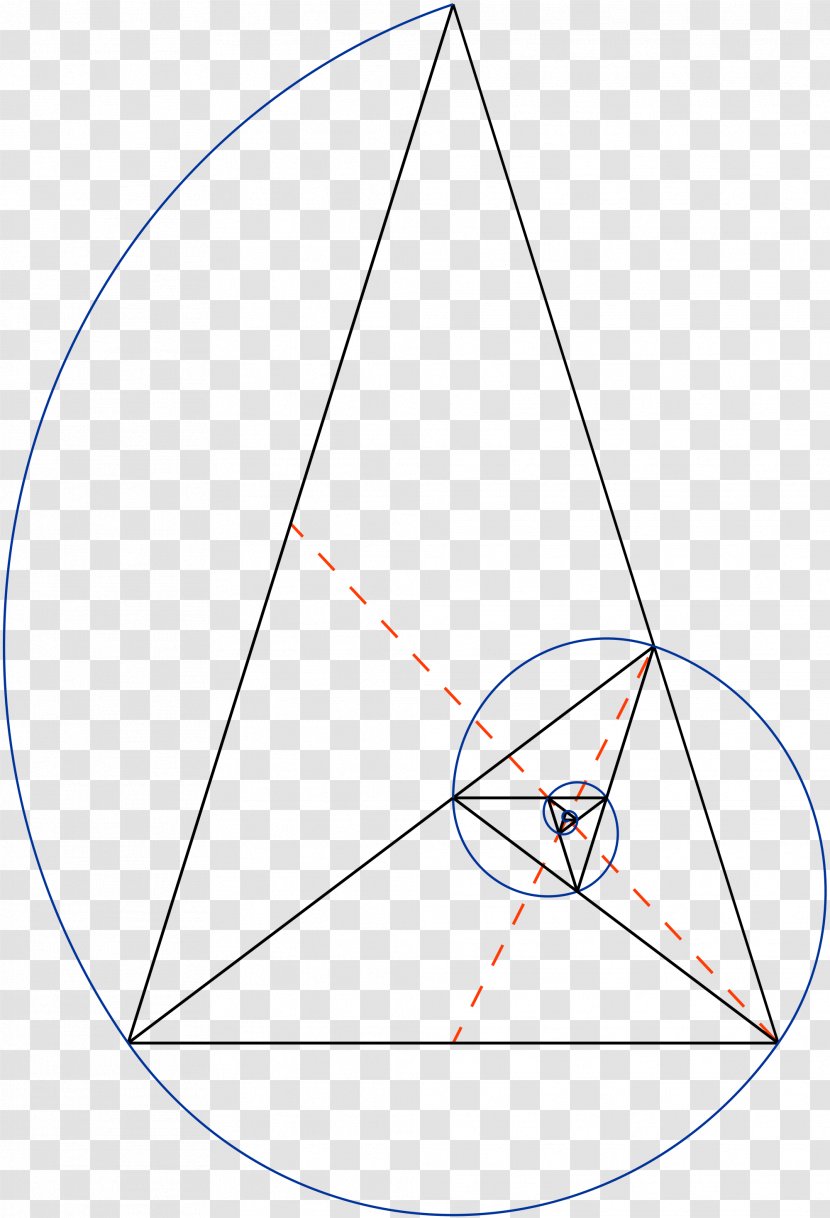 Golden Triangle Spiral Ratio Fibonacci Number Transparent PNG