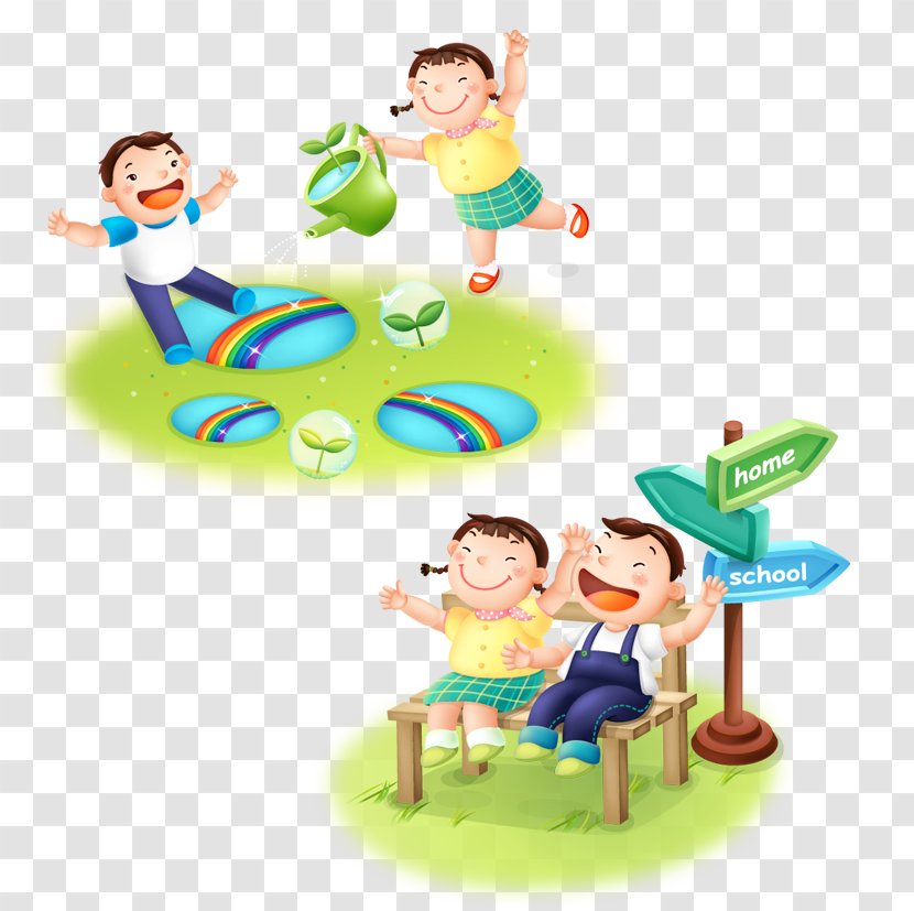 Cartoon Child Illustration - Recreation - Happy Transparent PNG