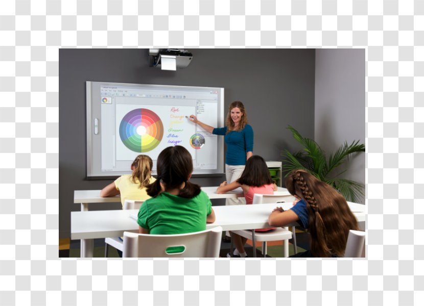 Interactive Whiteboard Multimedia Projectors Interactivity Classroom - Professional Audiovisual Industry - Smartboard Transparent PNG