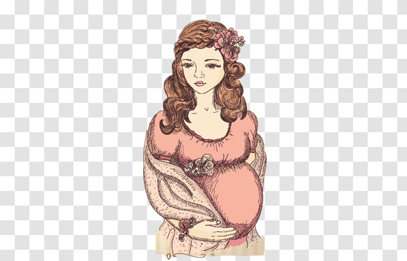 Pregnancy Temperament Illustration - Heart - Pregnant Women Transparent PNG