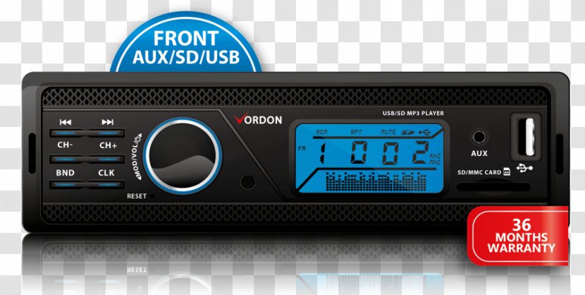 Car Radio Data System Vordon Vehicle Audio - Secure Digital - Mp3 Equalizer Transparent PNG