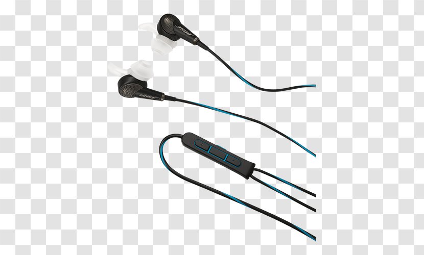 Microphone Noise-cancelling Headphones Bose QuietComfort 20 Active Noise Control - Apple Earbuds Transparent PNG