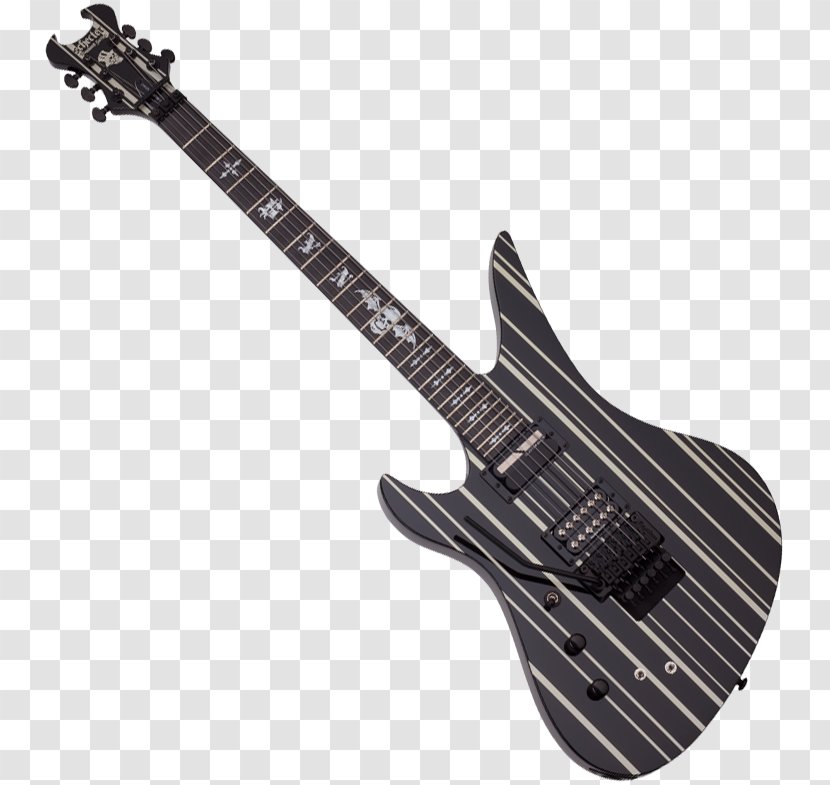 Bass Guitar Electric Schecter Research シェクターSchecter 1741 Synyster GATES Custom-S, Black/Silver - String Instrument - Gates House Transparent PNG