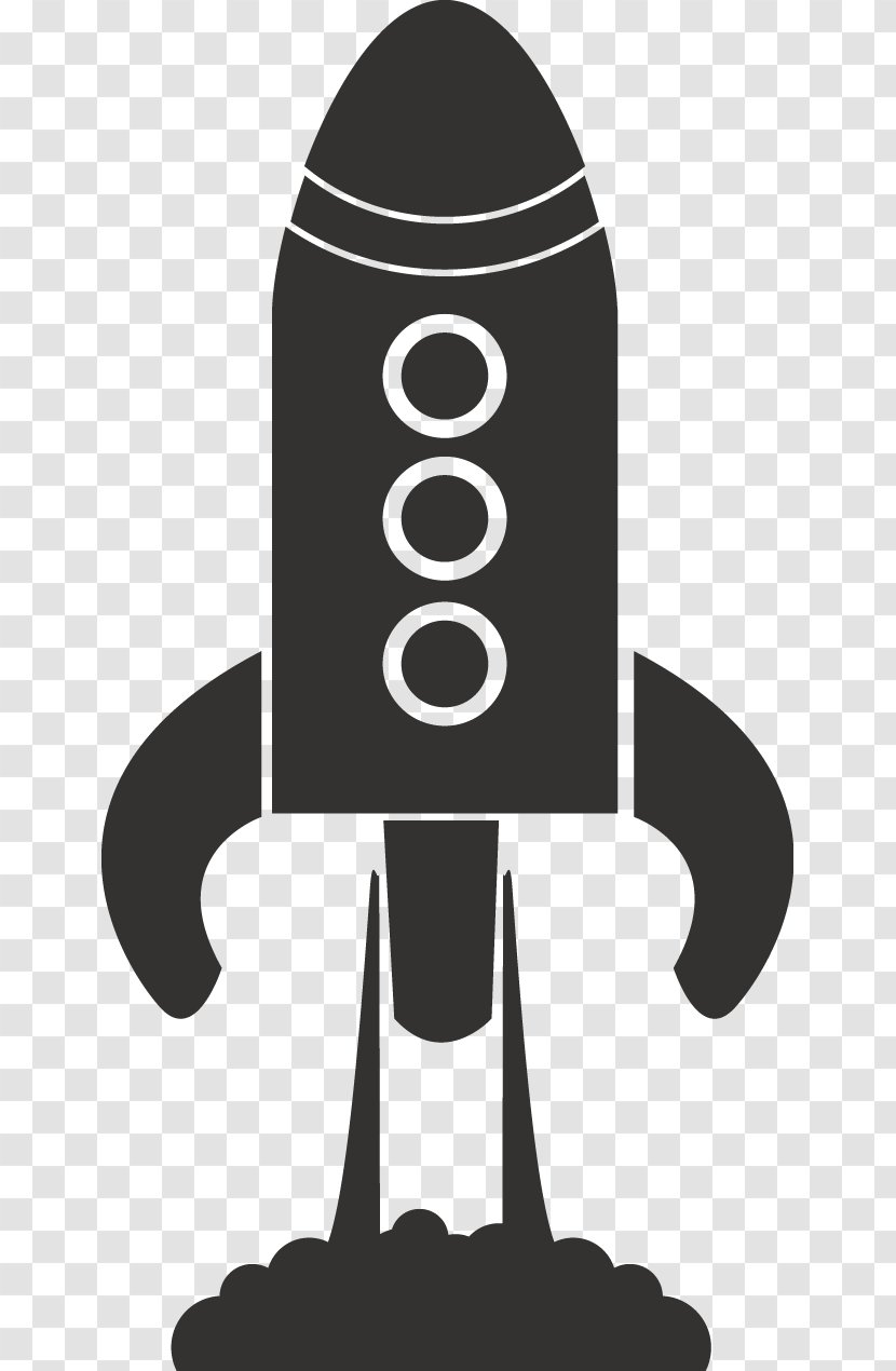 Sticker Wall Decal Rocket Child Spacecraft - Black And White Transparent PNG