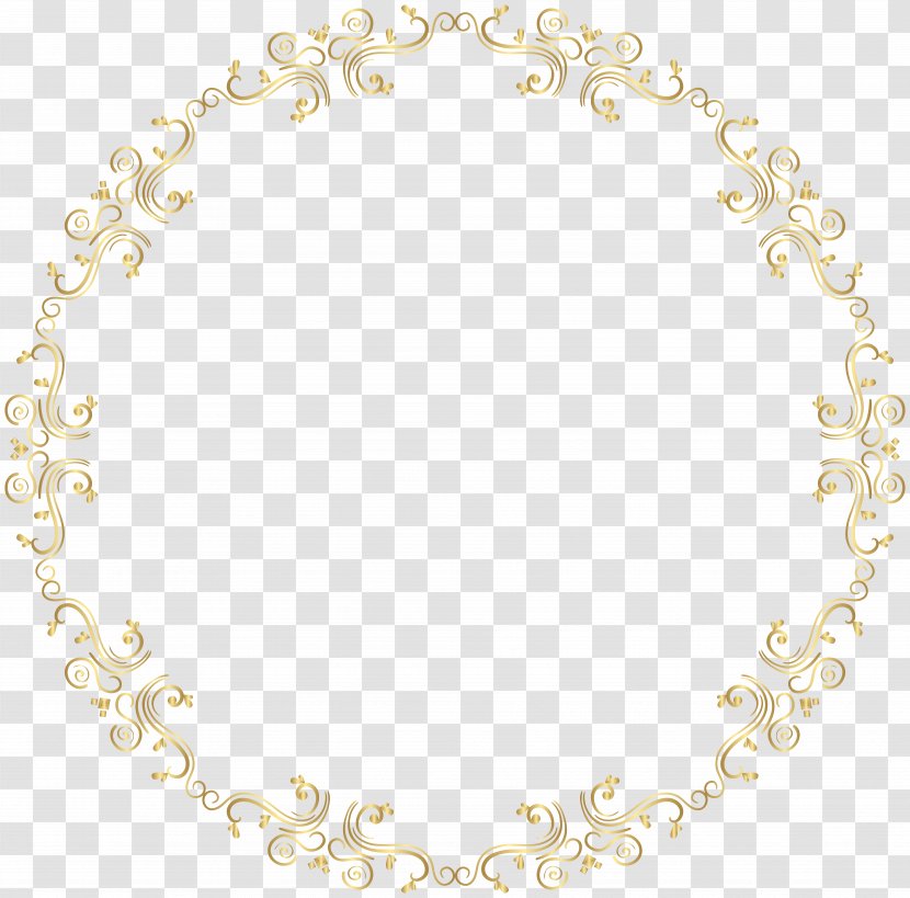 Silhouette Copyright Pattern - Body Jewelry - Round Border Frame Clip Art Image Transparent PNG