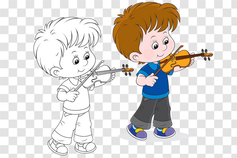 Violin Technique Royalty-free Clip Art - Cartoon - Boy Transparent PNG