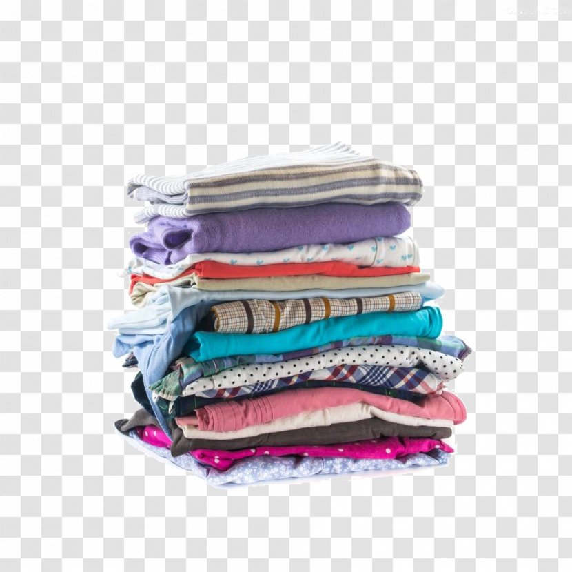 Clothing Stock Photography T-shirt Stack - Pants - A Pile Of Folded Clothes Transparent PNG