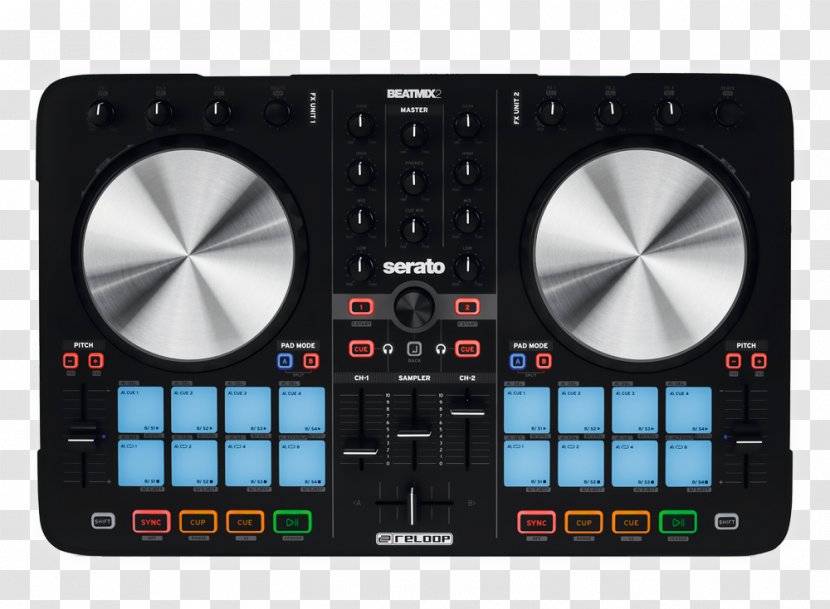 DJ Controller Disc Jockey Audio Mixers Mixer Reloop Beatmix 4 - Silhouette - Flower Transparent PNG