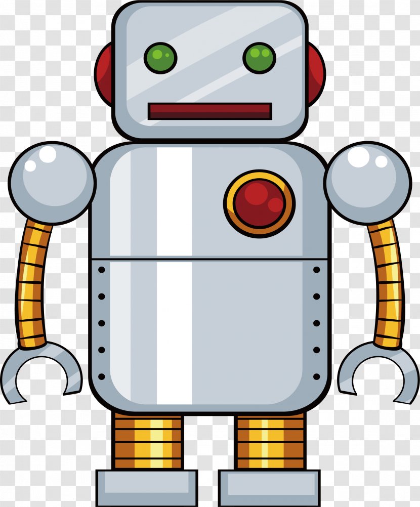 Robot Tin Toy Clip Art - Gray Metal Transparent PNG