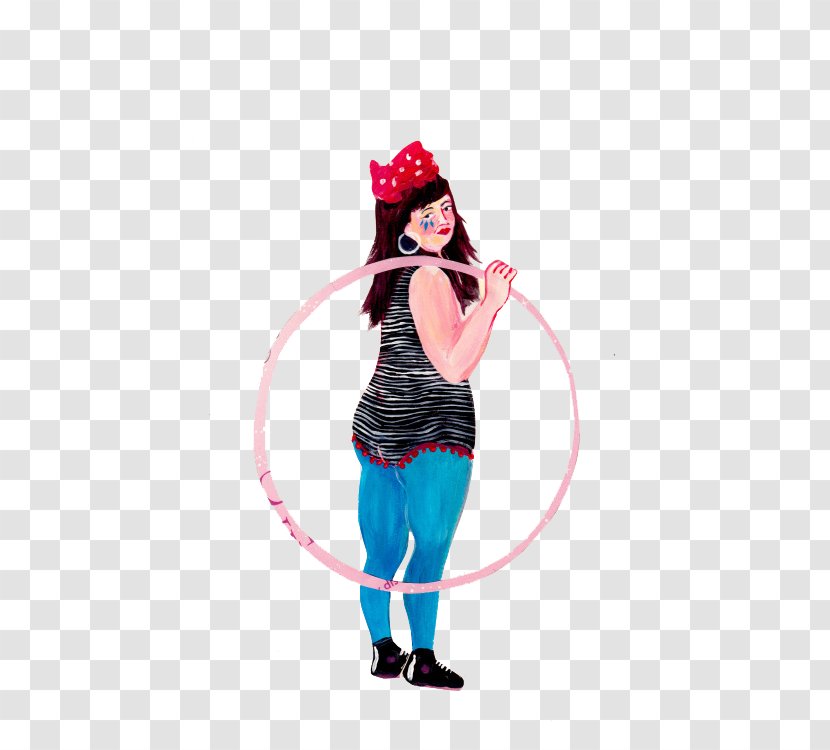 Hula Hoop Hooping Illustration - Woman Holding Transparent PNG