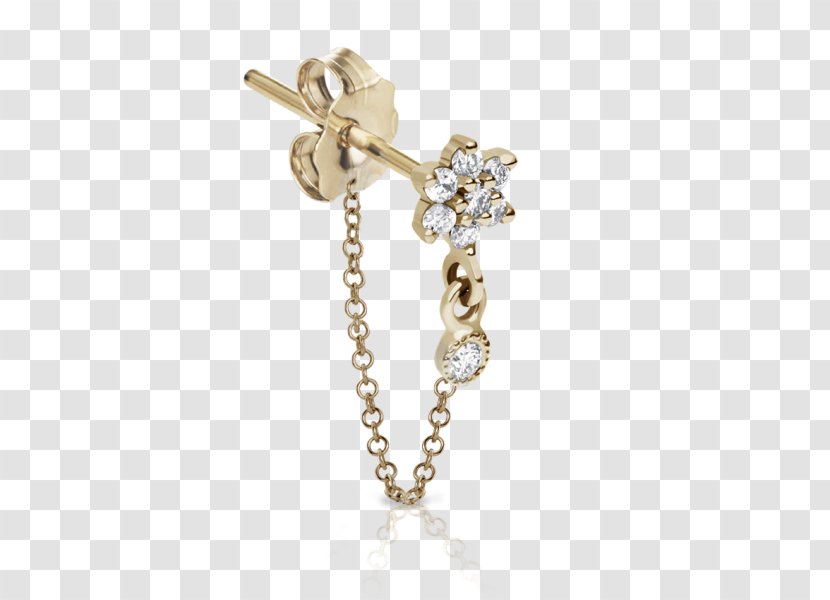 Earring Jewellery Gemstone Diamond - Body Piercing - GOLD DROP Transparent PNG