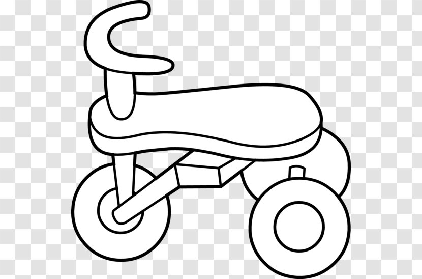 Scooter Tricycle Bicycle Black And White Clip Art - Cartoon - Cliparts Transparent PNG