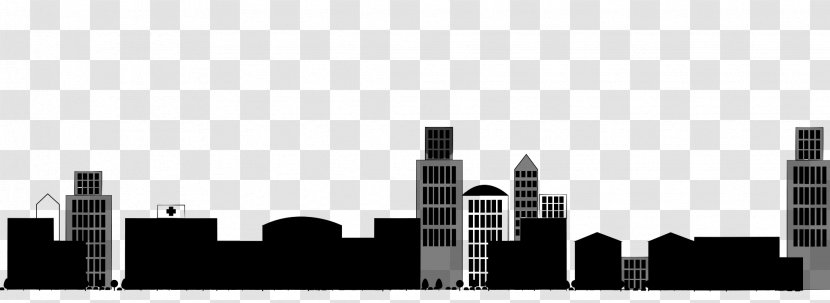 Black & White - Building - M Skyscraper Brand Metropolitan Area Transparent PNG