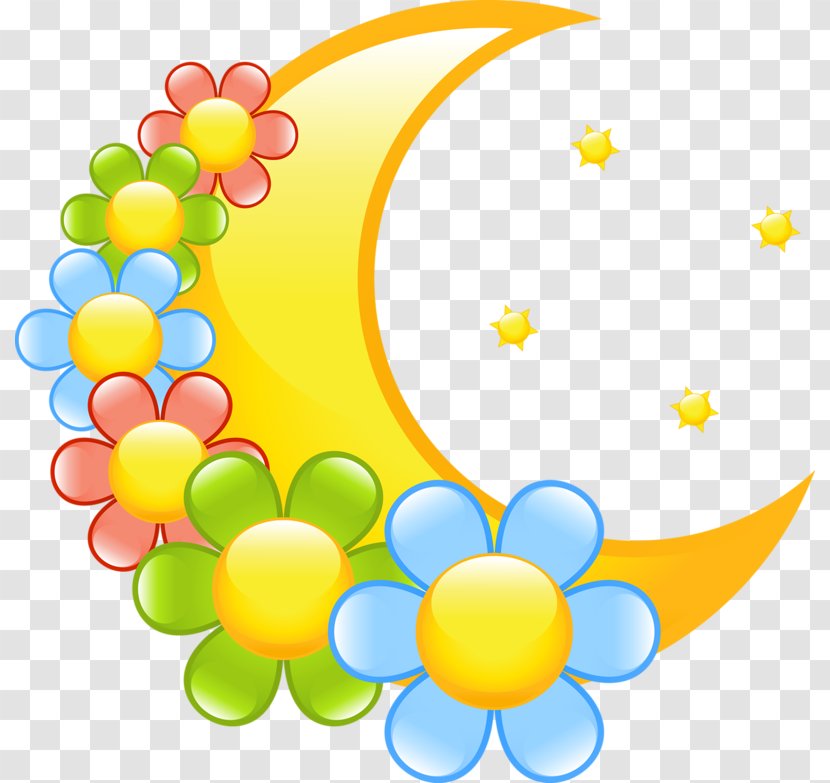 Clip Art Vector Graphics Illustration Image - Yellow - Blue Moon Transparent PNG