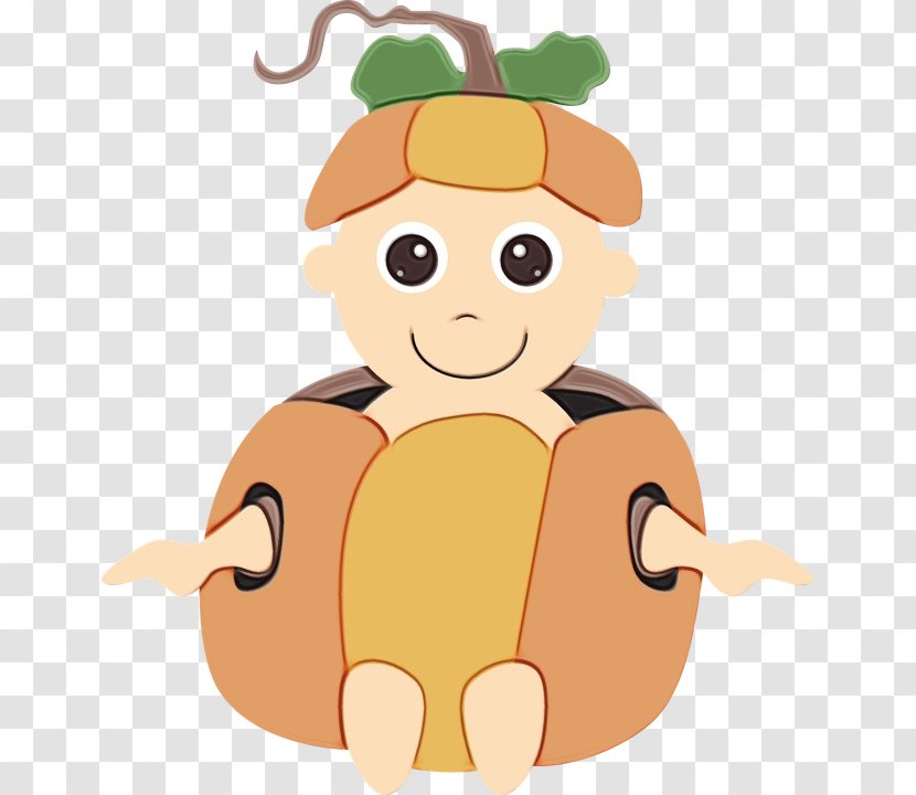 Cartoon Halloween Pumpkin - Paint - Baby Shower Transparent PNG