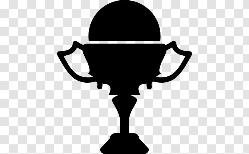 Trophy - Silhouette - Black And White Transparent PNG