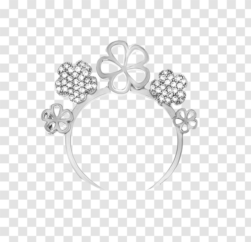 Body Jewellery White Clothing Accessories Font - Black And - Flower Insignia Transparent PNG