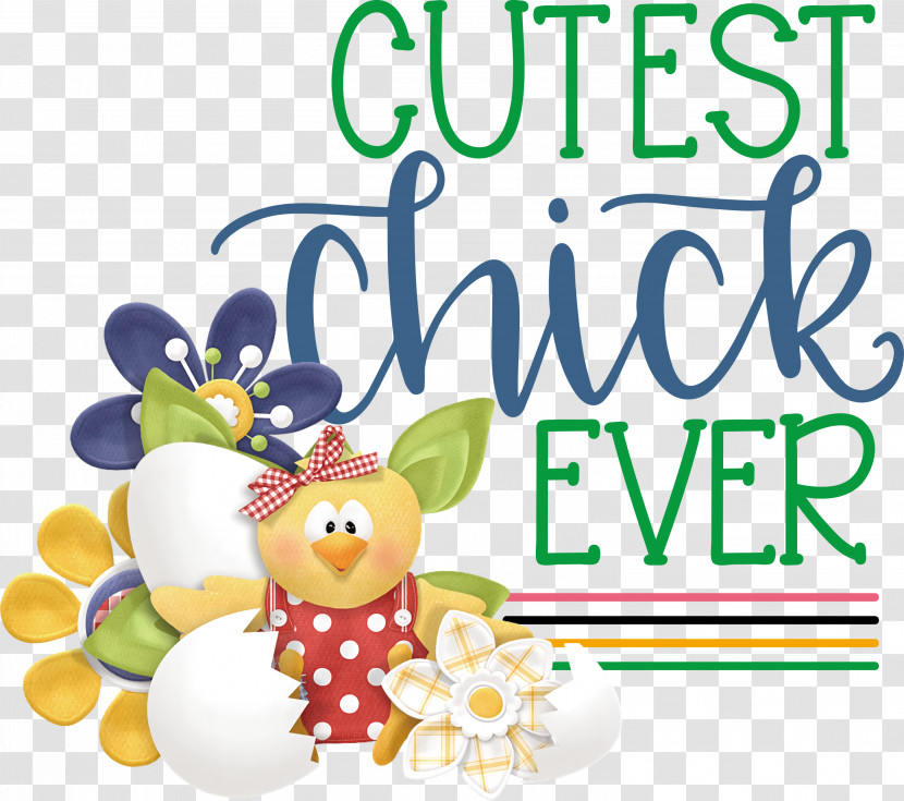 Happy Easter Cutest Chick Ever Transparent PNG