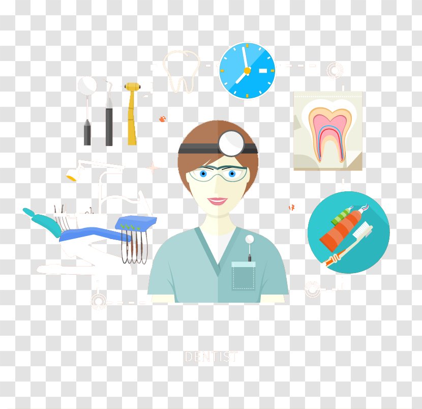 Dentistry Clip Art - Dentist - Creative And Treatment Tools Vector Material Transparent PNG