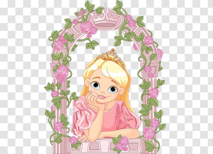 Fairy Tale Illustration - Fictional Character - Princess In A Wreath Transparent PNG