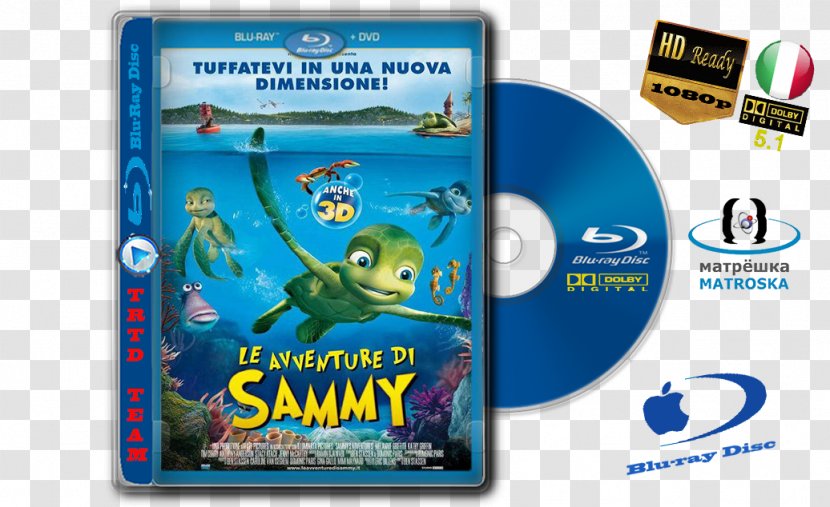 A Turtle's Tale: Sammy's Adventures Film Poster Text Technology - Le Straordinarie Avventure Di Caterina Transparent PNG
