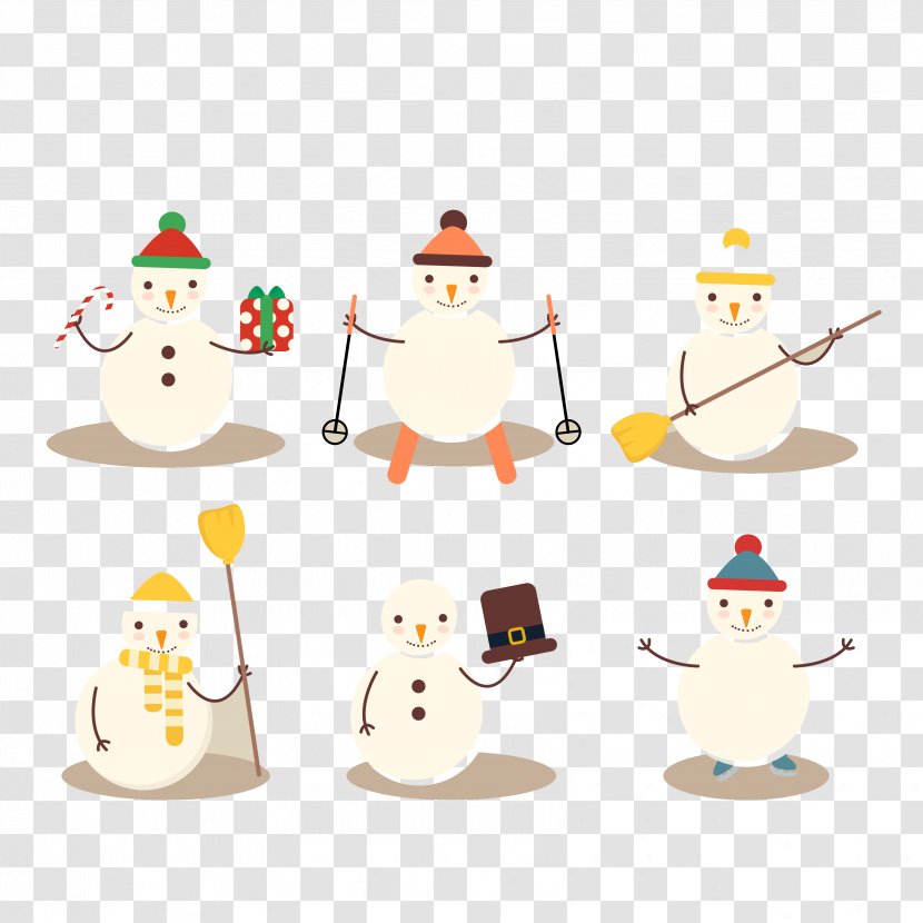 Snowman Clip Art - Christmas - Vector Transparent PNG